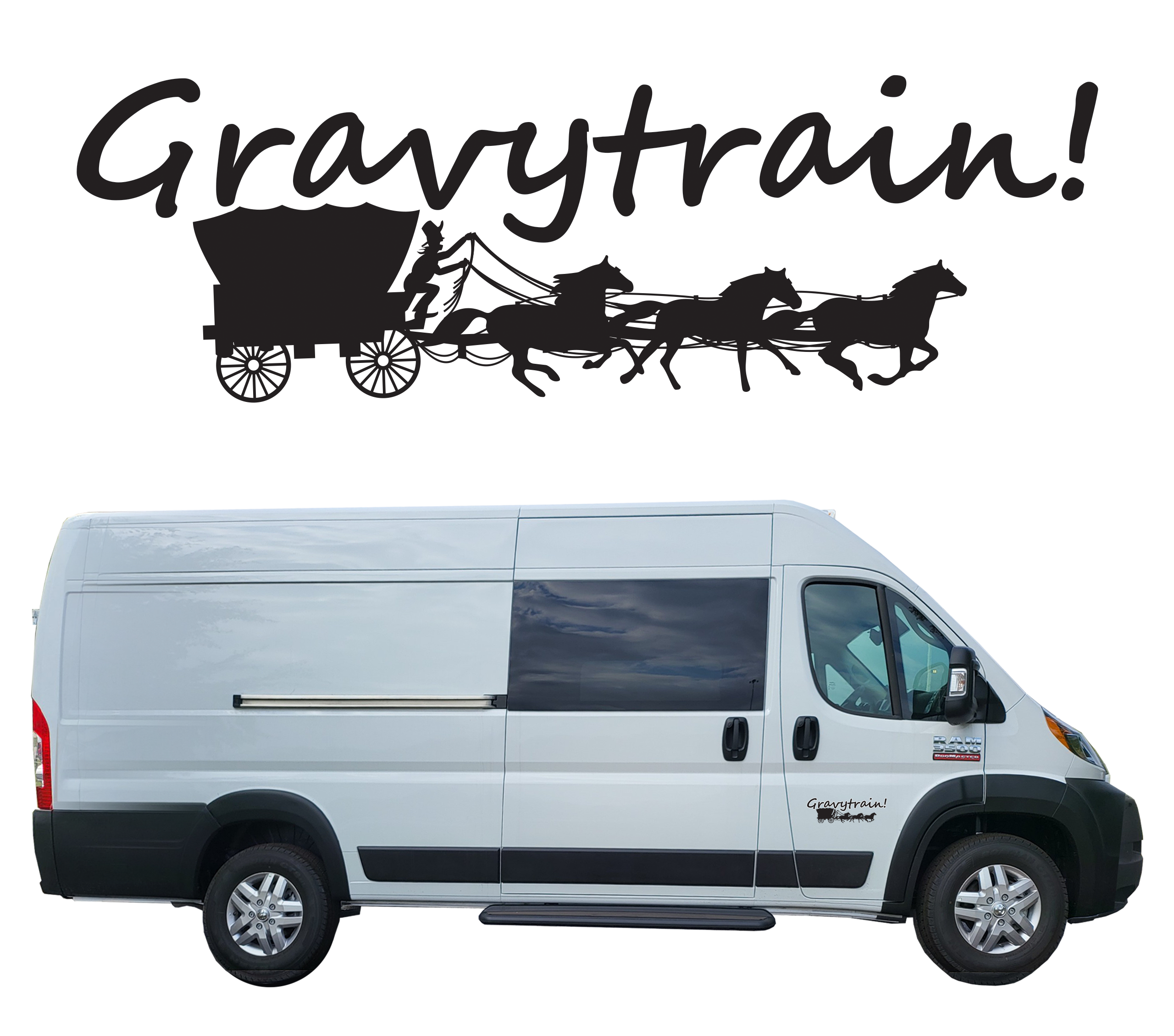 Gravytrain logo and photo of passenger's side.