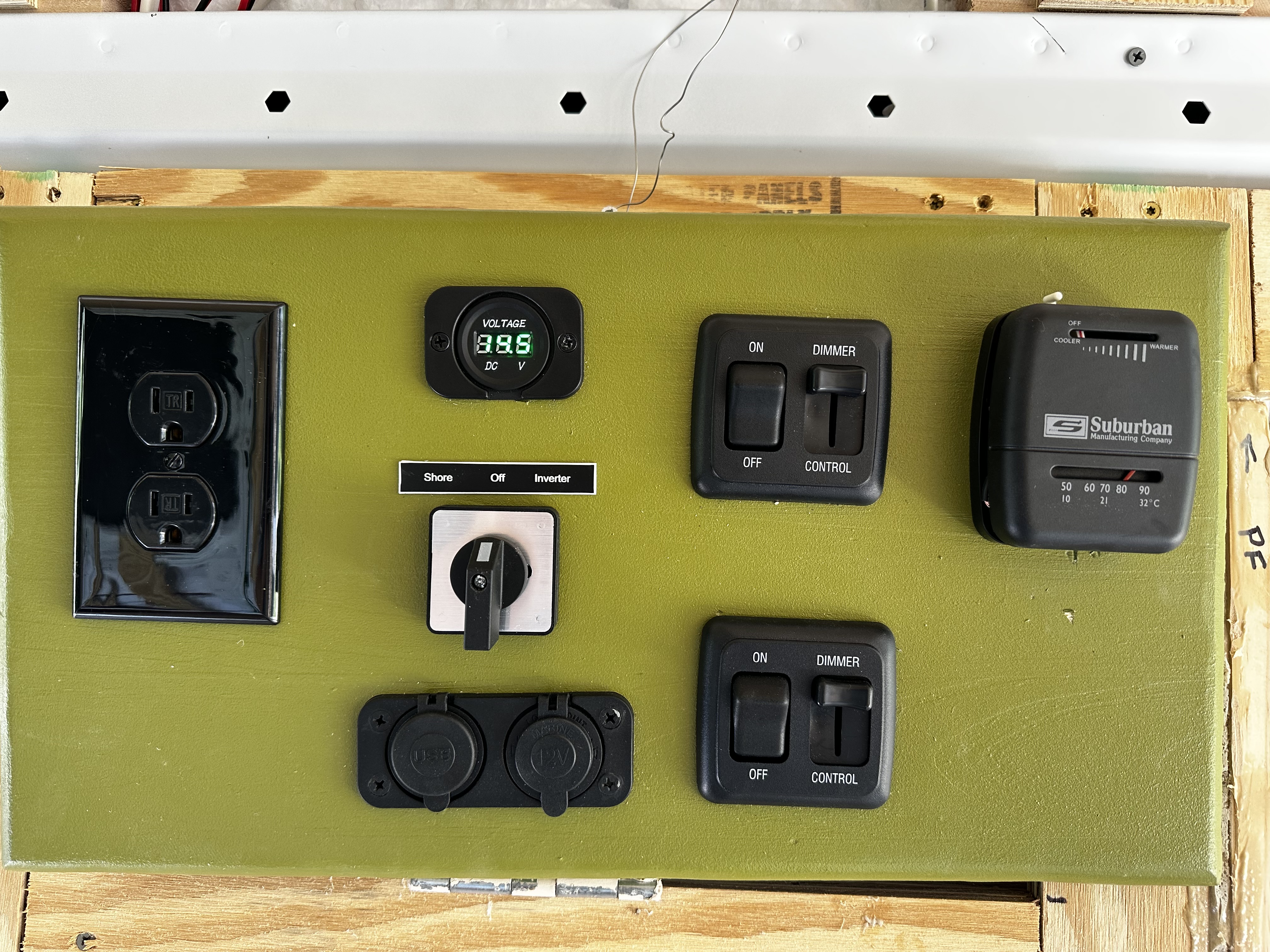 Photo of wall framing.